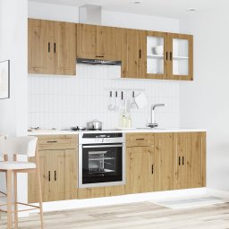 vidaXL 8-delige Keukenkastenset Kalmar bewerkt hout artisanaal eiken