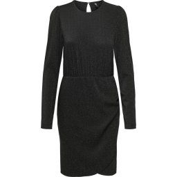 Only - Maat M - rich l/s glitter dress JRS Black/ black metallic