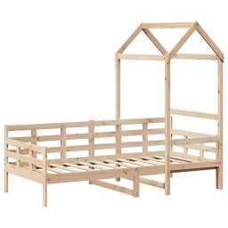 vidaXL Slaapbank met huisje 80x200 cm massief grenenhout