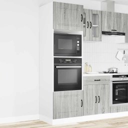 vidaXL Ovenkasten 2 st Kalmar bewerkt hout grijs sonoma eikenkleurig
