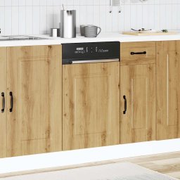 vidaXL Vaatwaspaneel Kalmar 45x1,5x57 cm bewerkt hout artisanaal eiken