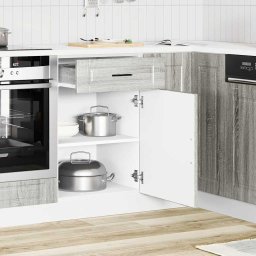 vidaXL Onderkast "Porto" bewerkt hout grijs sonoma eiken