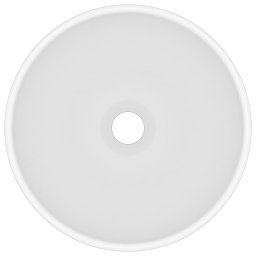 vidaXL Wastafel rond 32,5x14 cm keramiek matwit