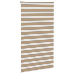 vidaXL Zebra Blind 125x230 cm stofbreedte 120,9 cm polyester zandbruin