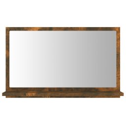 vidaXL Badkamerspiegel 60x10,5x37 cm bewerkt hout gerookt eikenkleurig