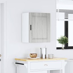 vidaXL Keukenbovenkast Porto bewerkt hout grijs sonoma eiken