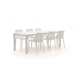 + 15% kassakorting | Forza Ripi/Menzano 220cm dining tuinset 7-delig stapelbaar - Laagste prijsgarantie!