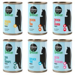 24x140g Mix I 6 Soorten Cosma Nature Kattenvoer nat