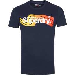 Superdry Maat L - Cali T-Shirt Donkerblauw - Heren - Modern-fit