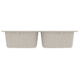 vidaXL Keukenwasbak Beige 76 x 48 x 30 cm Kwarts en hars
