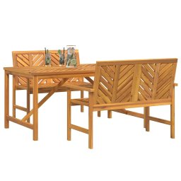 vidaXL Tuin eettafelset 3 st Bruin 150 x 90 x 74 cm Massief Acaciahout