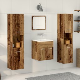 vidaXL Badkamermeubelset 4 st Oud Hout 41 x 38,5 x 46 cm Bewerkt hout