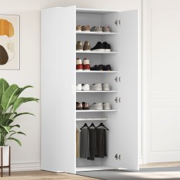 vidaXL Schoenenkast 80 x 39 x 178 cm Bewerkt hout Wit