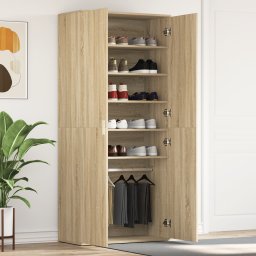 vidaXL Schoenenkast 80 x 39 x 178 cm Bewerkt hout Sonoma Eiken