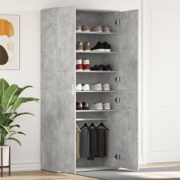 vidaXL Schoenenkast 80 x 39 x 178 cm Bewerkt hout Beton Grijs