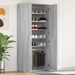 vidaXL Schoenenkast 80 x 39 x 178 cm Bewerkt hout Grijs Sonoma