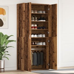 vidaXL Schoenenkast 80 x 39 x 178 cm Bewerkt hout Oudhout