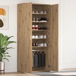 vidaXL Schoenenkast 80 x 39 x 178 cm Bewerkt hout Artisan Eiken