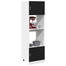 vidaXL Hangkast Zwart Eiken 60 x 57 x 207 cm Bewerkt hout