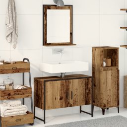 vidaXL Badkamermeubelset 2 st Bruin Bewerkt hout