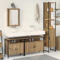 vidaXL Badkamermeubelset 4 st Artisan Eiken 33 x 33 x 185,5 cm