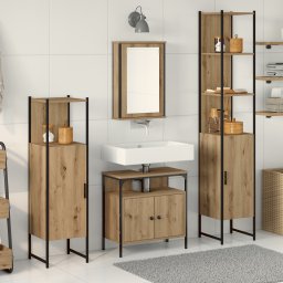 vidaXL Badkamermeubelset 4 st Artisan Eiken 33 x 33 x 185,5 cm