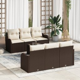 vidaXL Tuin Sofa Set Bruin 55 x 55 x 37 cm poly rattan