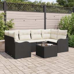 vidaXL Tuin Sofa Set Zwart 55 x 55 x 37 cm poly rattan