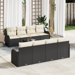 vidaXL Tuin Sofa Set Zwart 55 x 55 x 37 cm poly rattan
