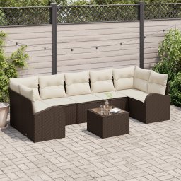 vidaXL Tuin Sofa Set 8 st Bruin poly rattan