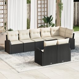 vidaXL Tuin Sofa Set 8 st 8-Aantal zitplaatsen poly rattan