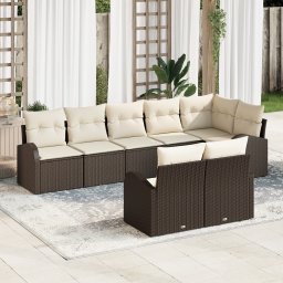 vidaXL Tuin Sofa Set 8 st 8-Aantal zitplaatsen poly rattan
