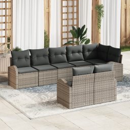 vidaXL Tuin Sofa Set 8 st 8-Aantal zitplaatsen poly rattan