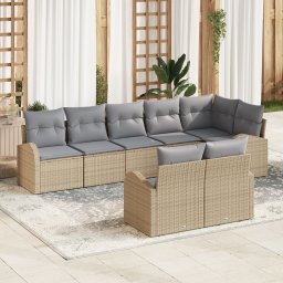 vidaXL Tuin Sofa Set 8 st 8-Aantal zitplaatsen poly rattan