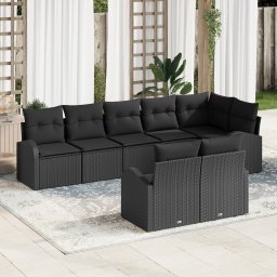 vidaXL Tuin Sofa Set 8 st 8-Aantal zitplaatsen poly rattan