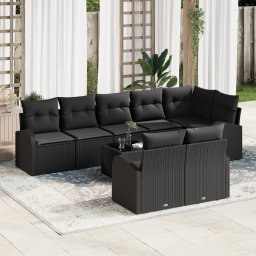 vidaXL Tuin Sofa Set 9 st 8-Aantal zitplaatsen poly rattan