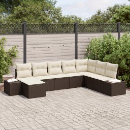 vidaXL Tuin Sofa Set 8 st poly rattan