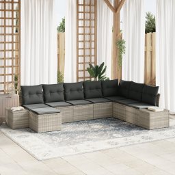vidaXL Tuin Sofa Set 8 st poly rattan