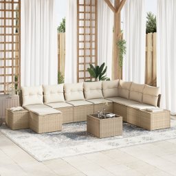 vidaXL 9 st Beige