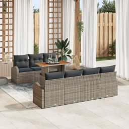 vidaXL Tuin Sofa Set 8 st Grijs