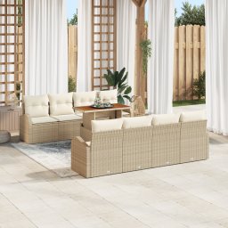 vidaXL Tuin Sofa Set 7 st Beige en Crème