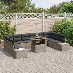 vidaXL Tuin Sofa Set 11 st Grijs 100 x 55 x 73 cm