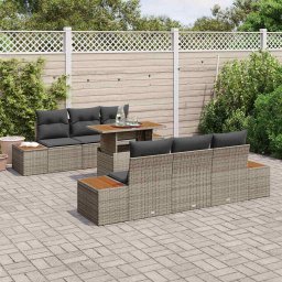vidaXL Tuinbankenset 7 st Grijs 100 x 55 x 73 cm