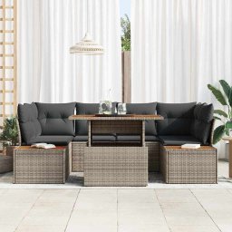 vidaXL Tuinbankenset 9 st Grijs 100 x 55 x 73 cm