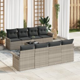 vidaXL Tuin Sofa Set 9 st 8-Aantal zitplaatsen
