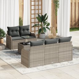 vidaXL Tuin Sofa Set 6 st 5-Aantal zitplaatsen