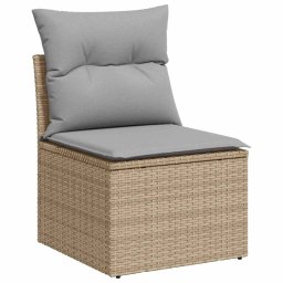 vidaXL Tuin Sofa Set 11 st Beige en Licht Grijs poly rattan