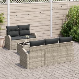 vidaXL Tuin Sofa Set 6 st 5-Aantal zitplaatsen