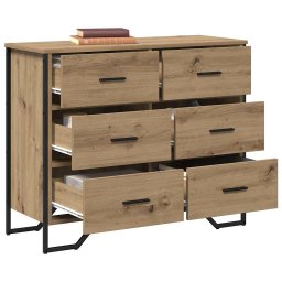 vidaXL Ladekast met lade 2 pcs Artisan Eiken 91 x 35,5 x 74,5 cm