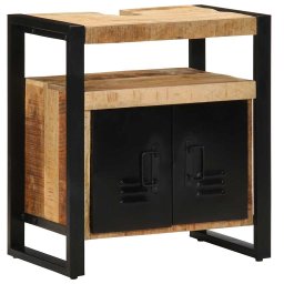 vidaXL Badkamerkast Bruin 55 x 35 x 60 cm Massief Mango Hout
